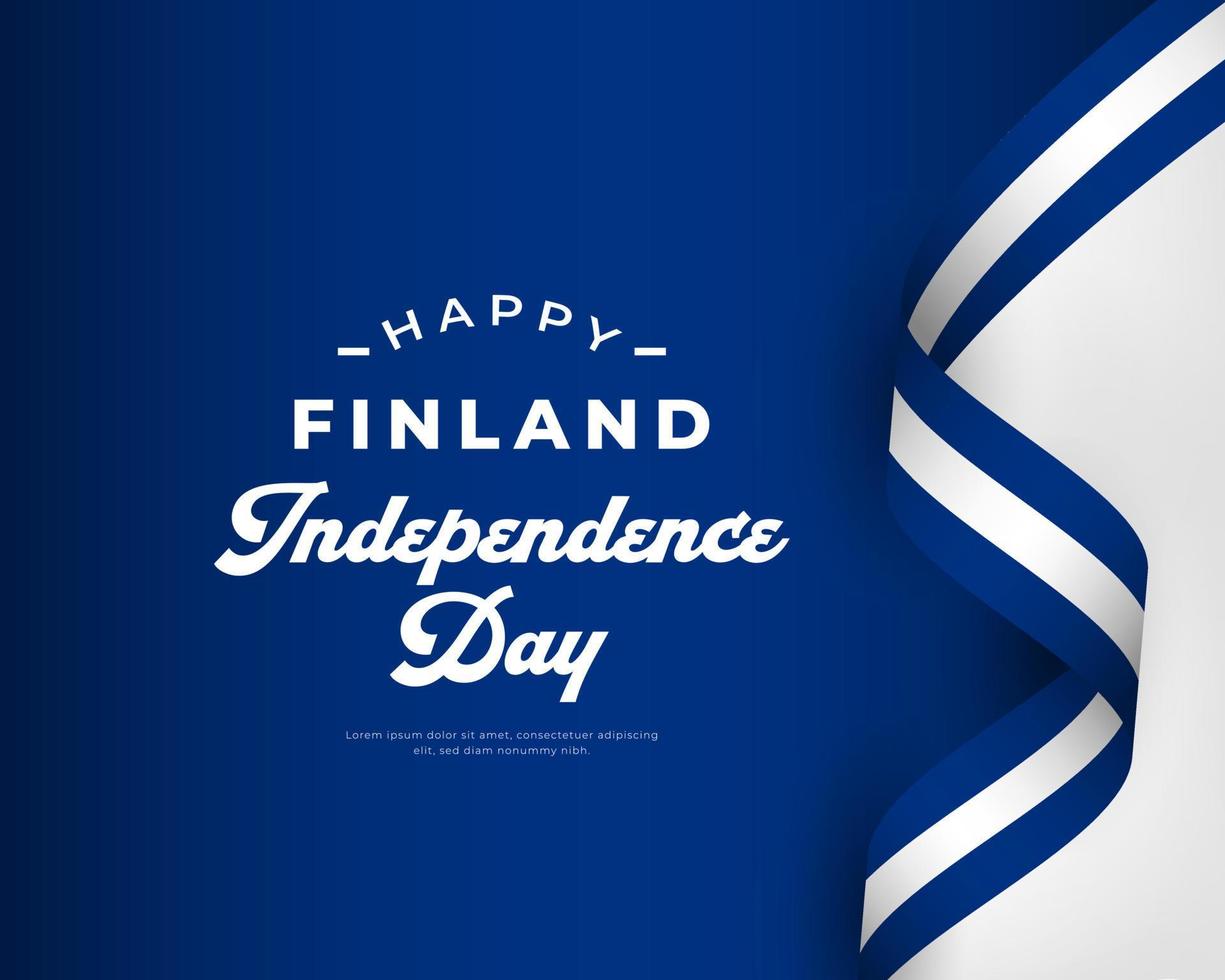 joyeux jour de l'indépendance de la finlande 6 décembre illustration de conception vectorielle de célébration. modèle d'affiche, de bannière, de publicité, de carte de voeux ou d'élément de conception d'impression vecteur