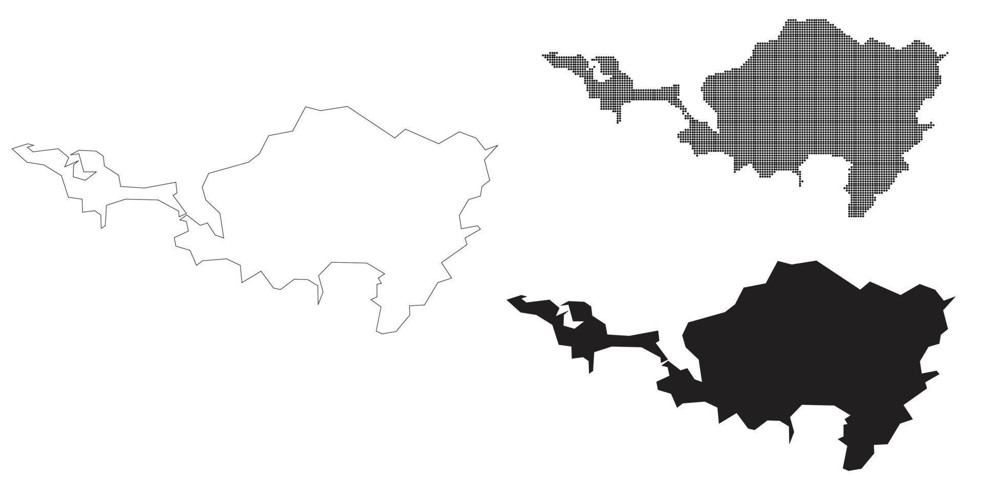 carte de saint martin isolée sur fond blanc. vecteur