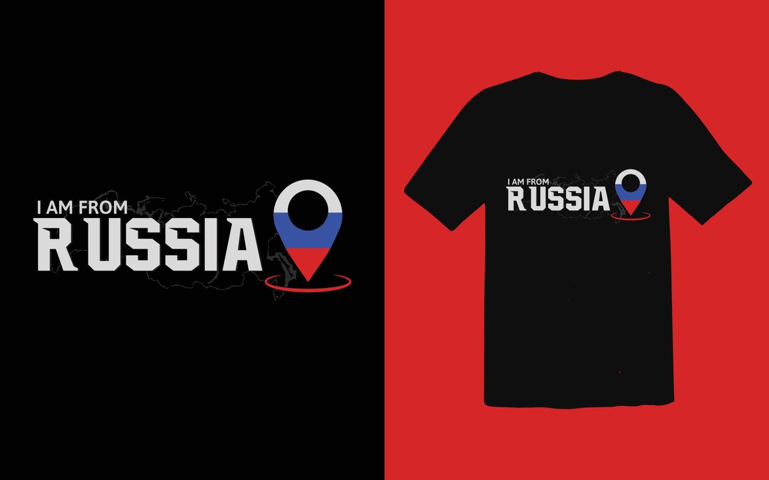 je viens de russie typographie t-shirt design fichier vectoriel premium