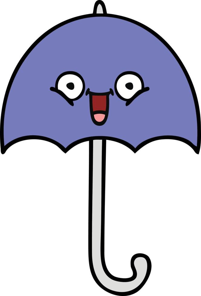 parapluie de dessin animé mignon vecteur