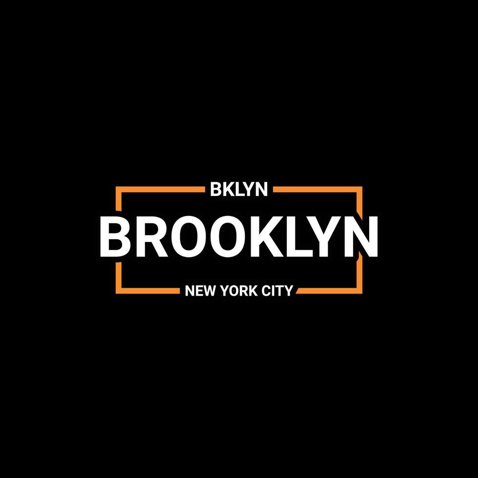 conception d'écriture brooklyn, adaptée à la sérigraphie de t-shirts, vêtements, vestes et autres vecteur