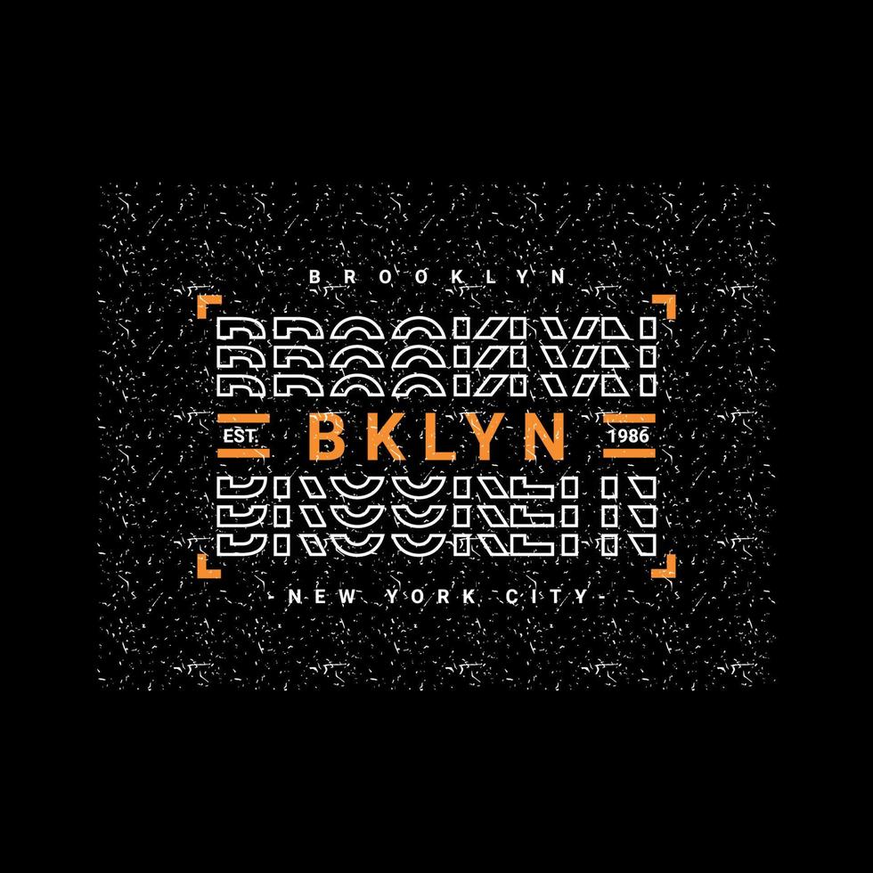 conception d'écriture brooklyn, adaptée à la sérigraphie de t-shirts, vêtements, vestes et autres vecteur