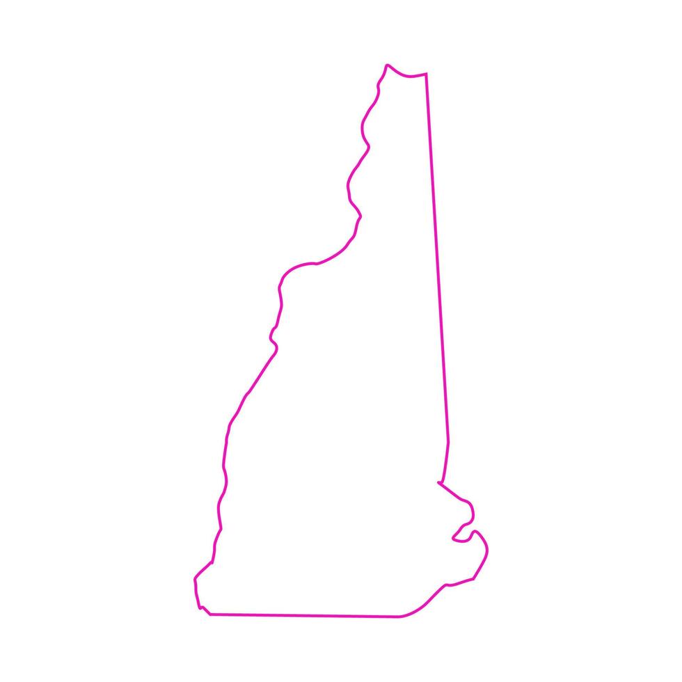 carte illustrée du new hampshire vecteur