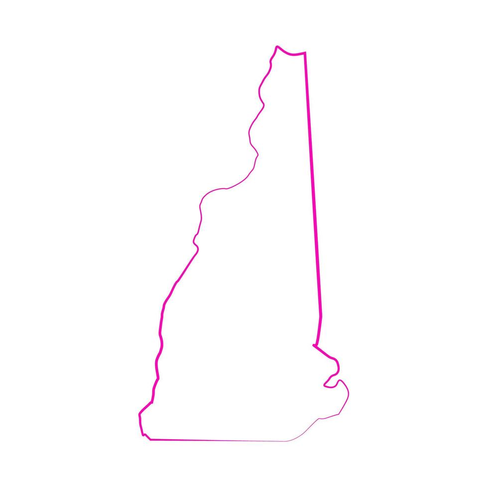 carte illustrée du new hampshire vecteur