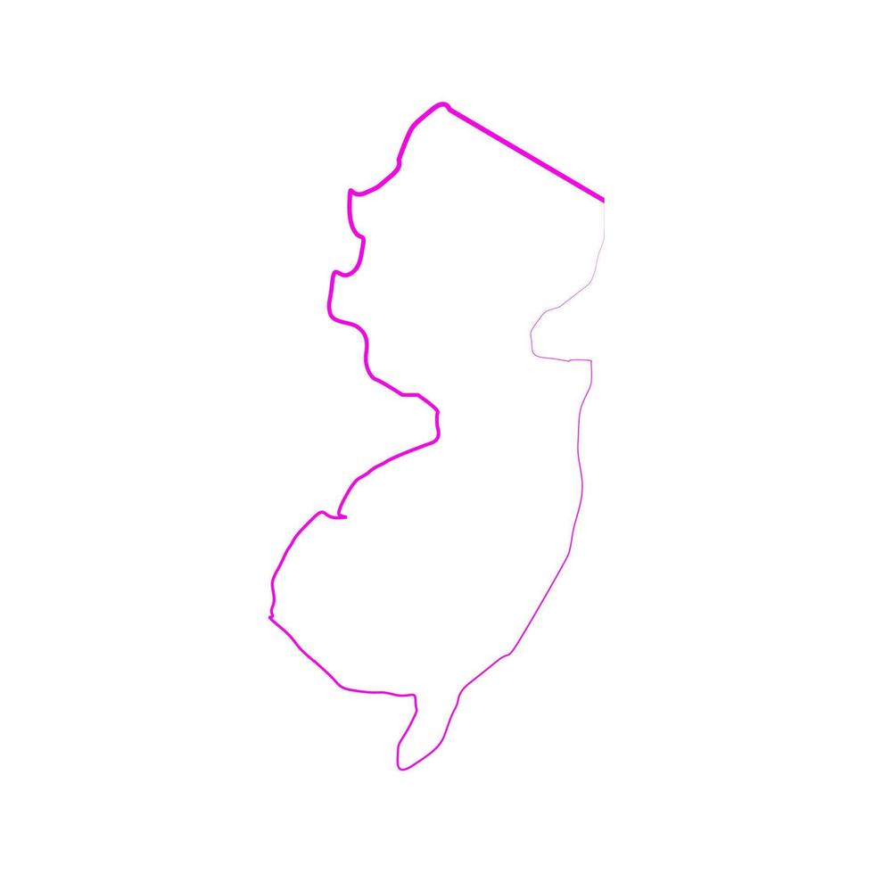 carte du new jersey illustrée vecteur