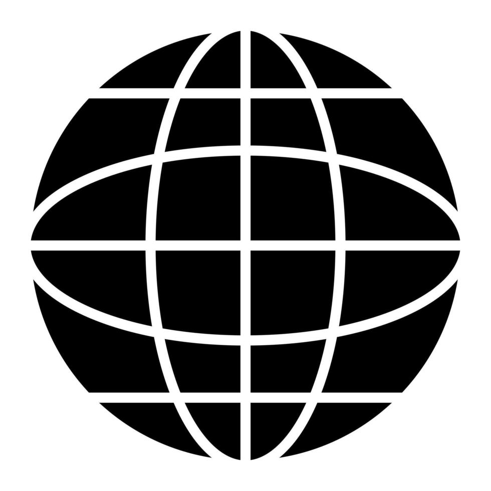 icône de glyphe mondial vecteur