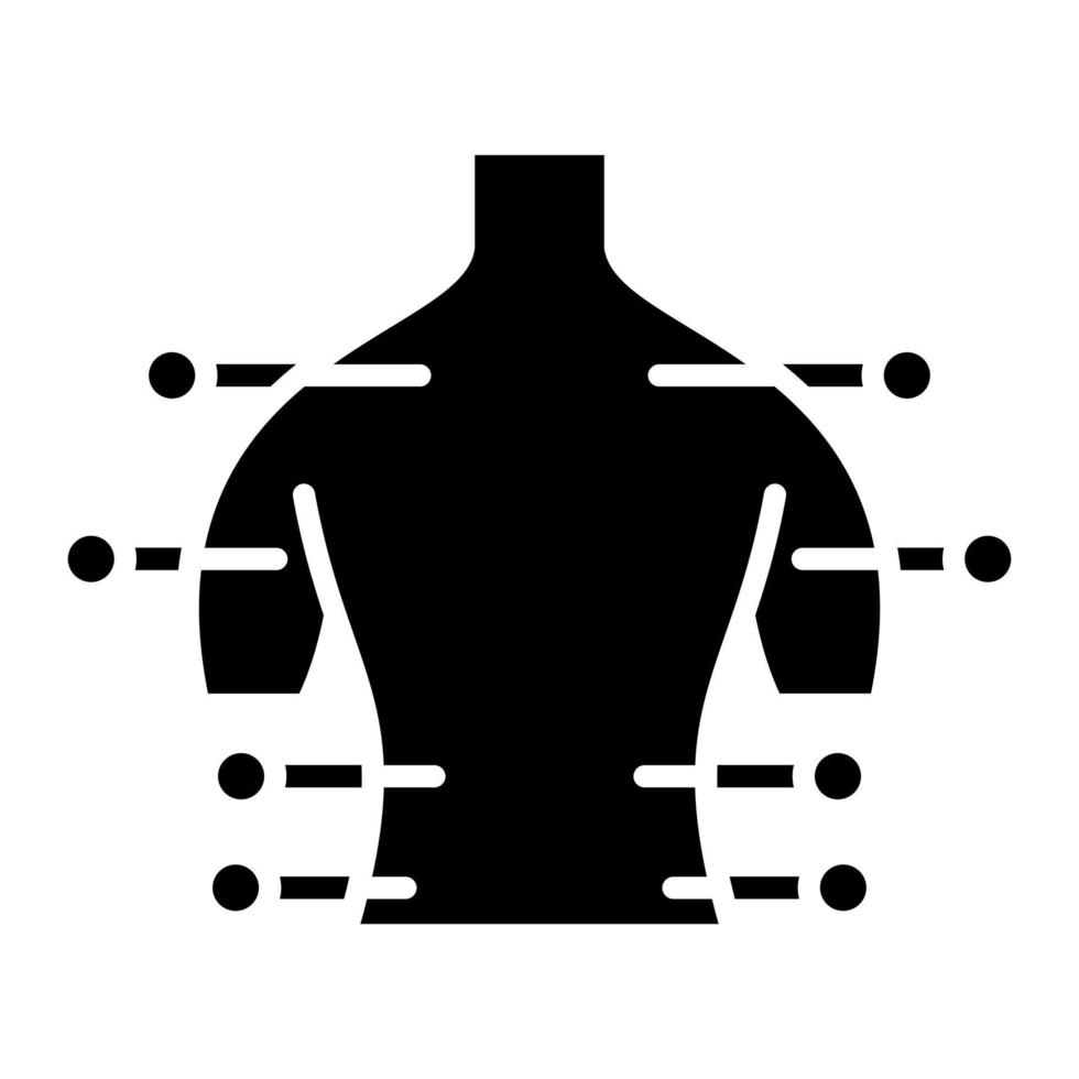 icône de glyphe d'acupuncture corporelle vecteur