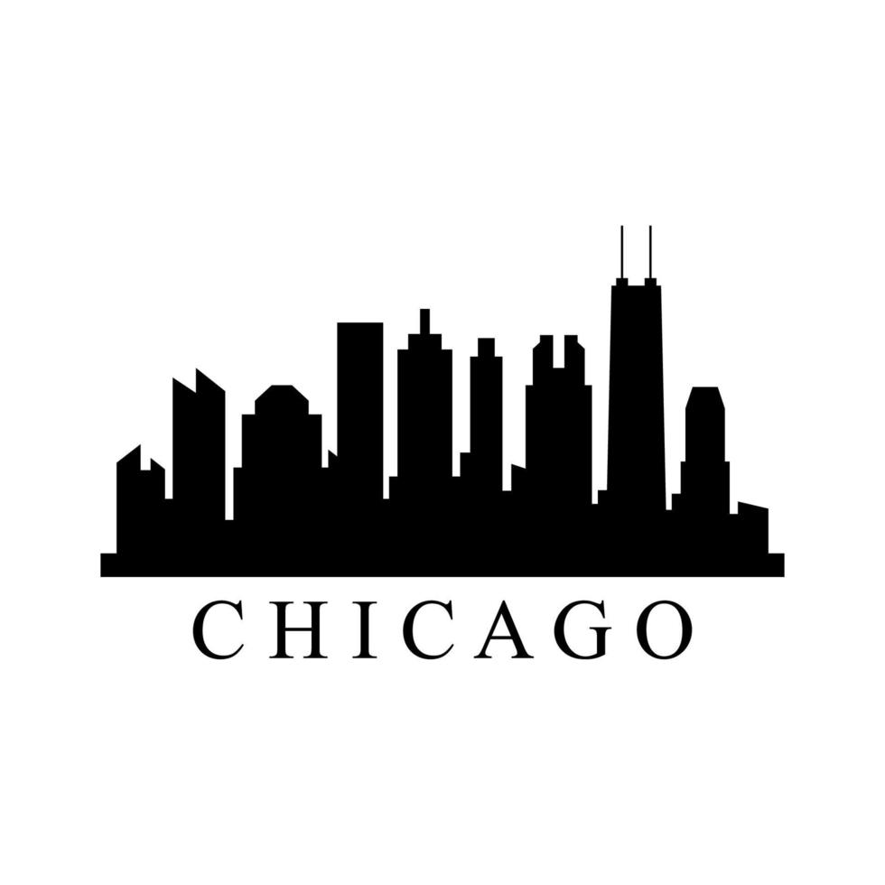 horizon de chicago illustré vecteur