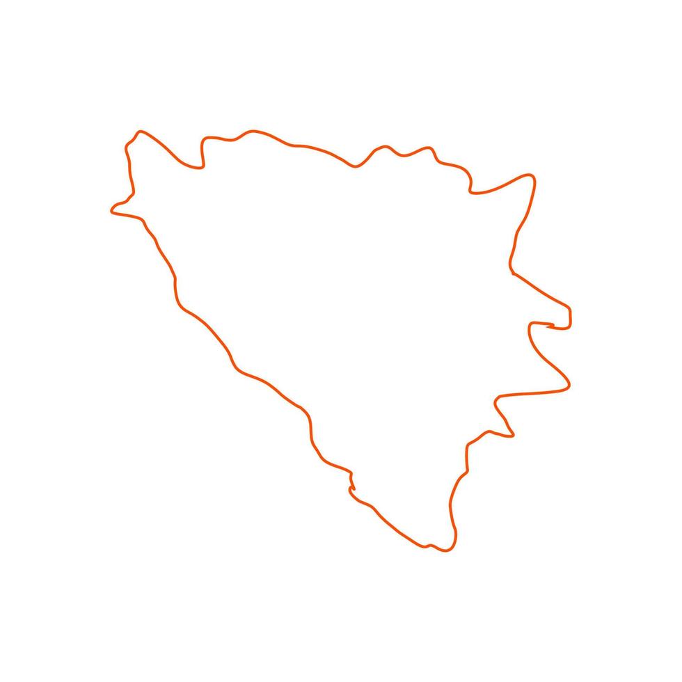 carte illustrée de la bosnie vecteur