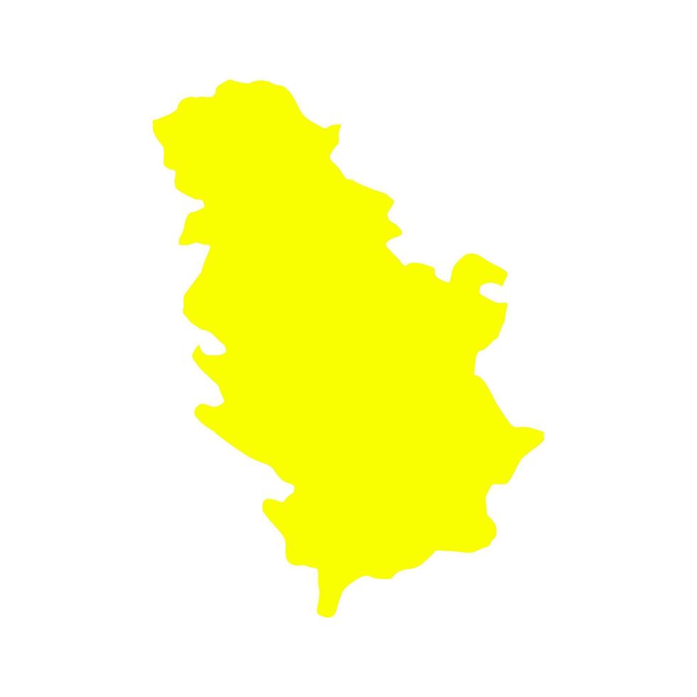 carte illustrée de la serbie vecteur