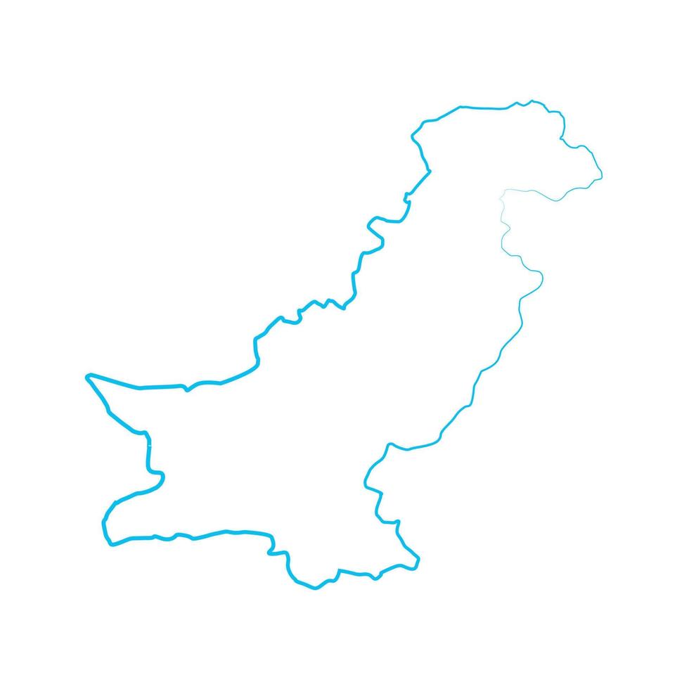 carte illustrée du pakistan vecteur