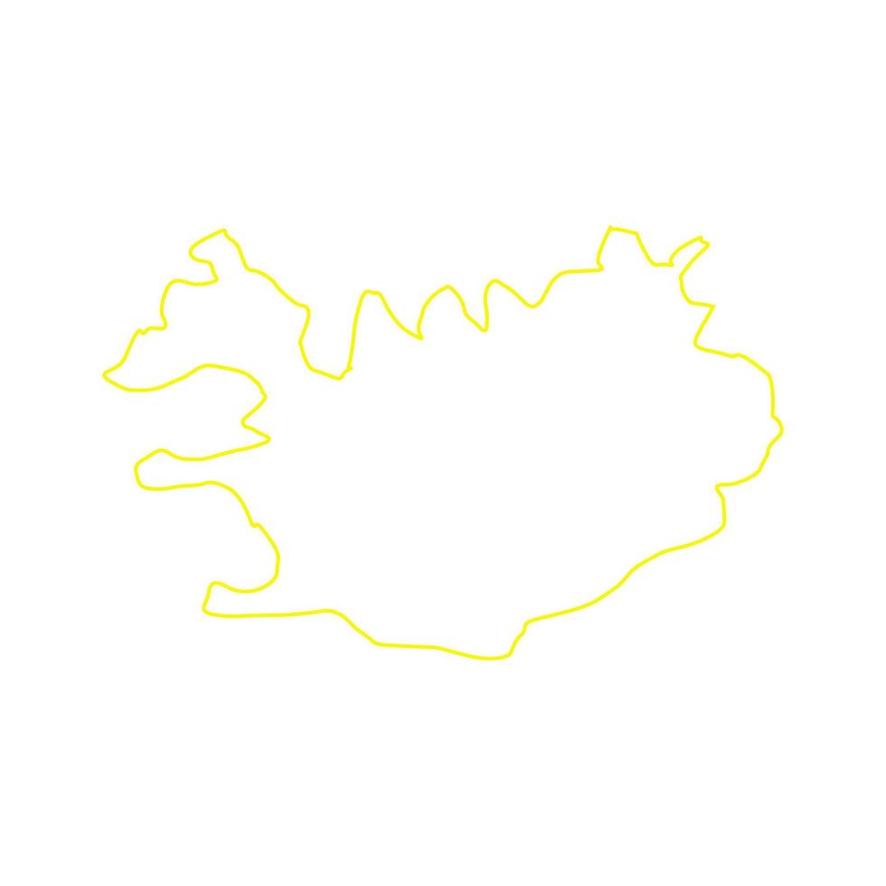 carte de l'islande illustrée vecteur