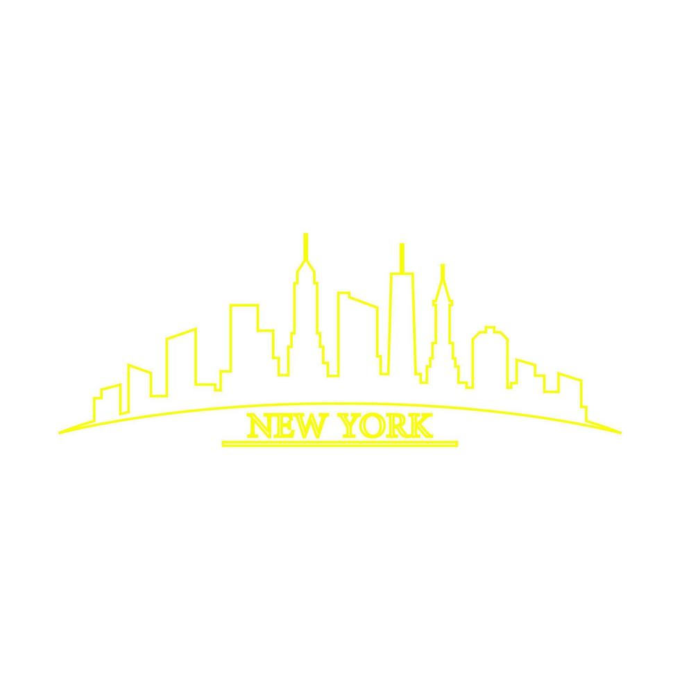 horizon de new york illustré vecteur