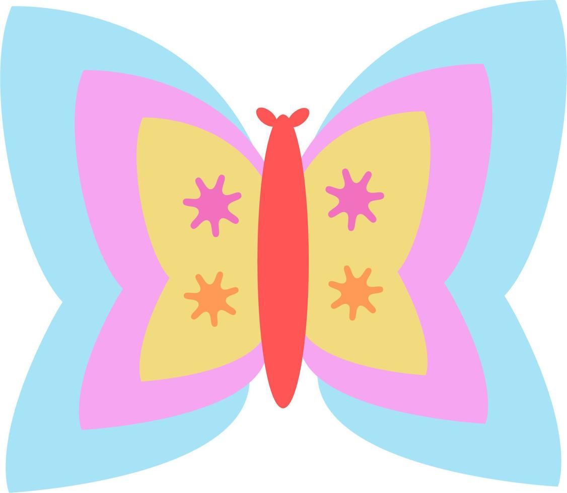 illustration de papillon mignon vecteur