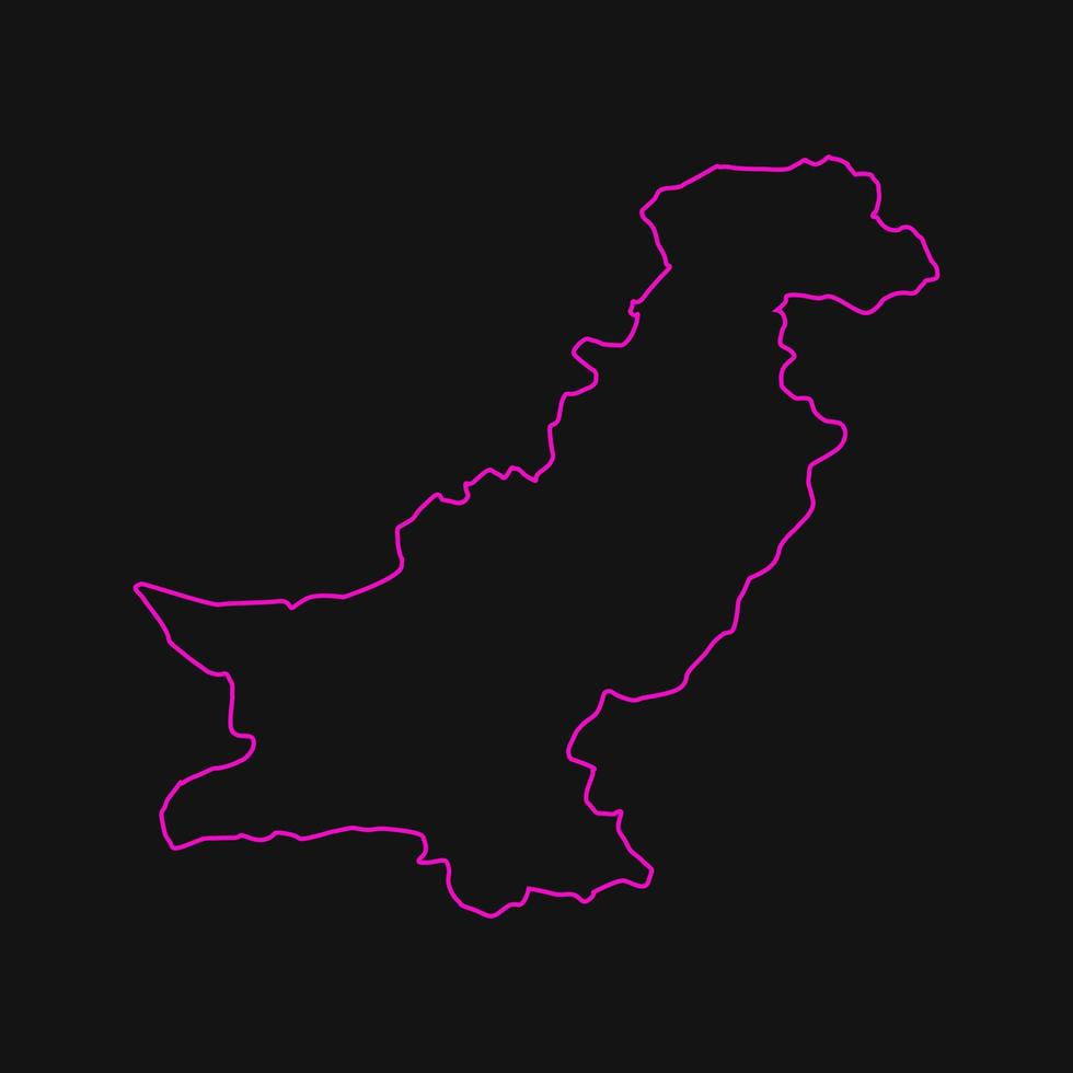 carte illustrée du pakistan vecteur