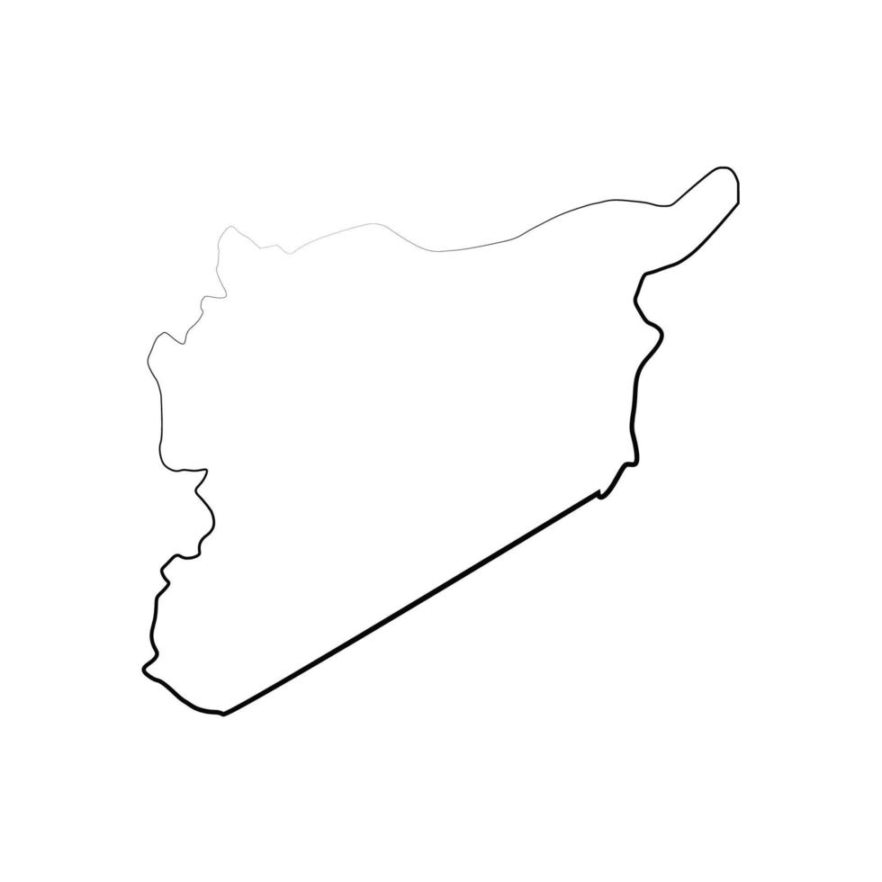 carte de la syrie illustrée vecteur