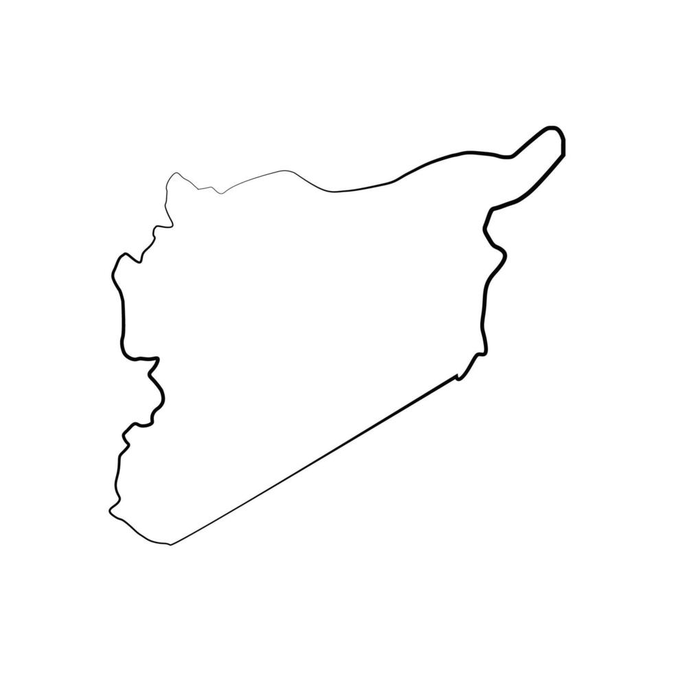 carte de la syrie illustrée vecteur