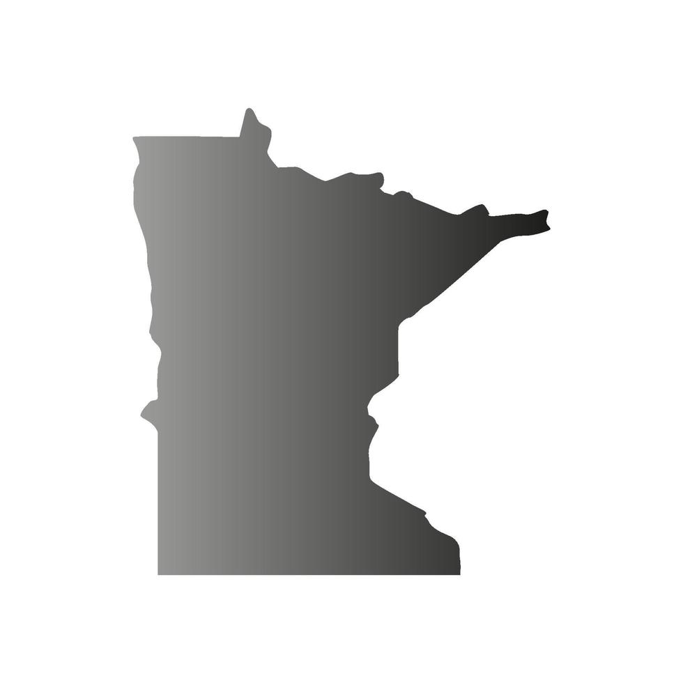 carte du minnesota illustrée vecteur