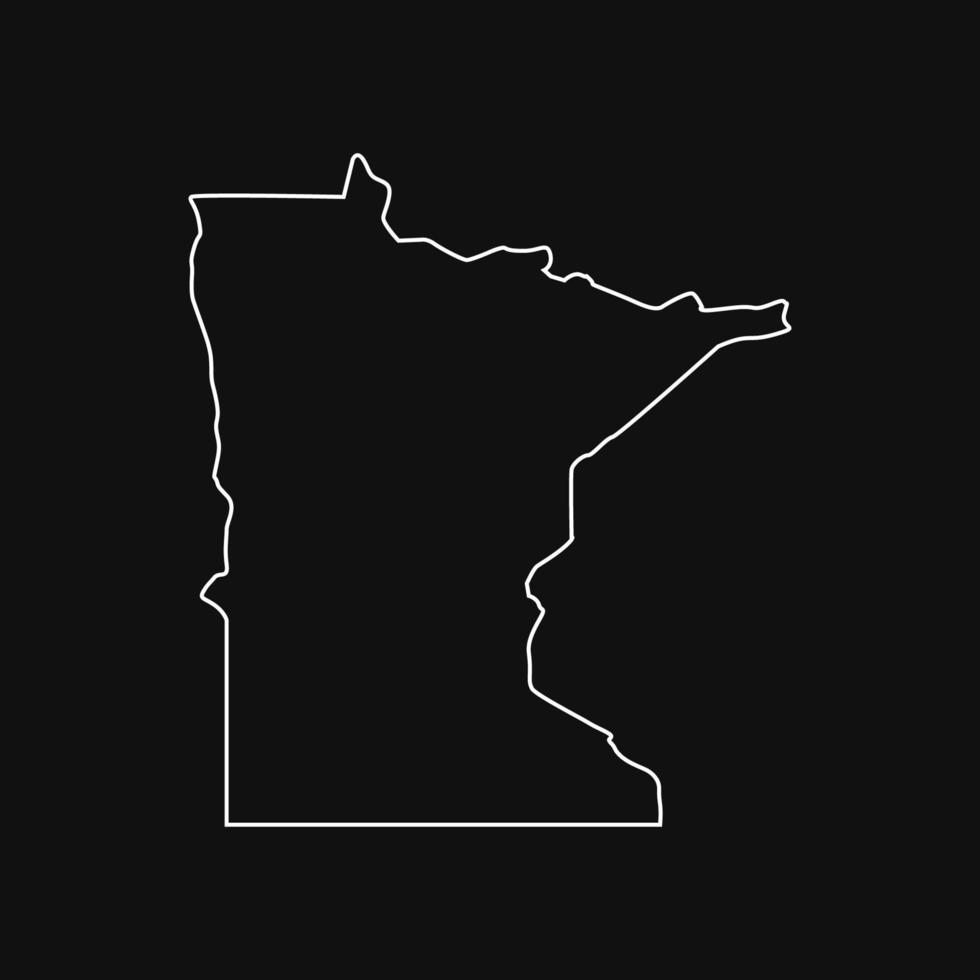 carte du minnesota illustrée vecteur