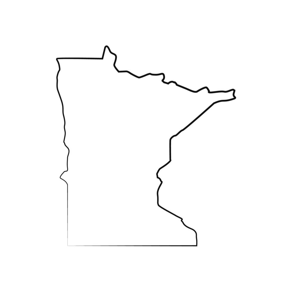 carte du minnesota illustrée vecteur