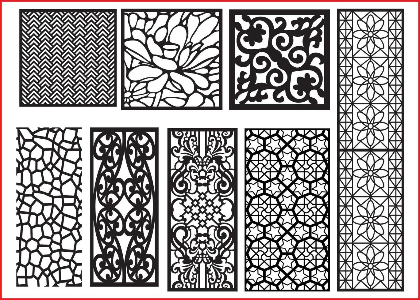 conception jali pour routeur graphique et cnc vecteur