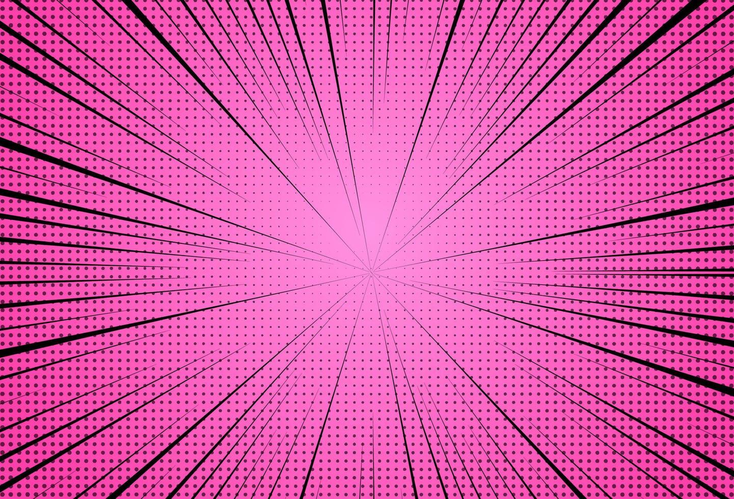 arrière-plan comique, avec mise en page, effet de zoom, dégradé rose, illustration d'arrière-plan, eps 10 vecteur