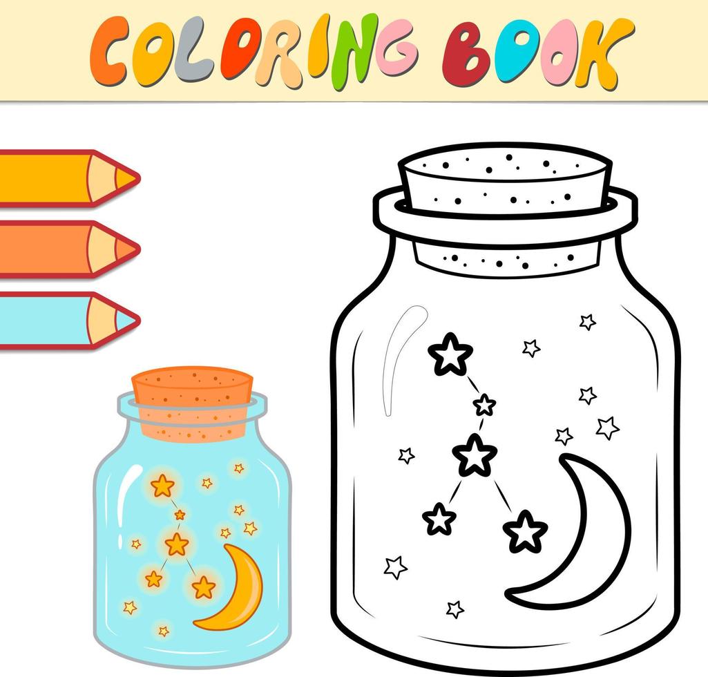 livre de coloriage ou page de coloriage pour les enfants. décoration de noël vecteur noir et blanc