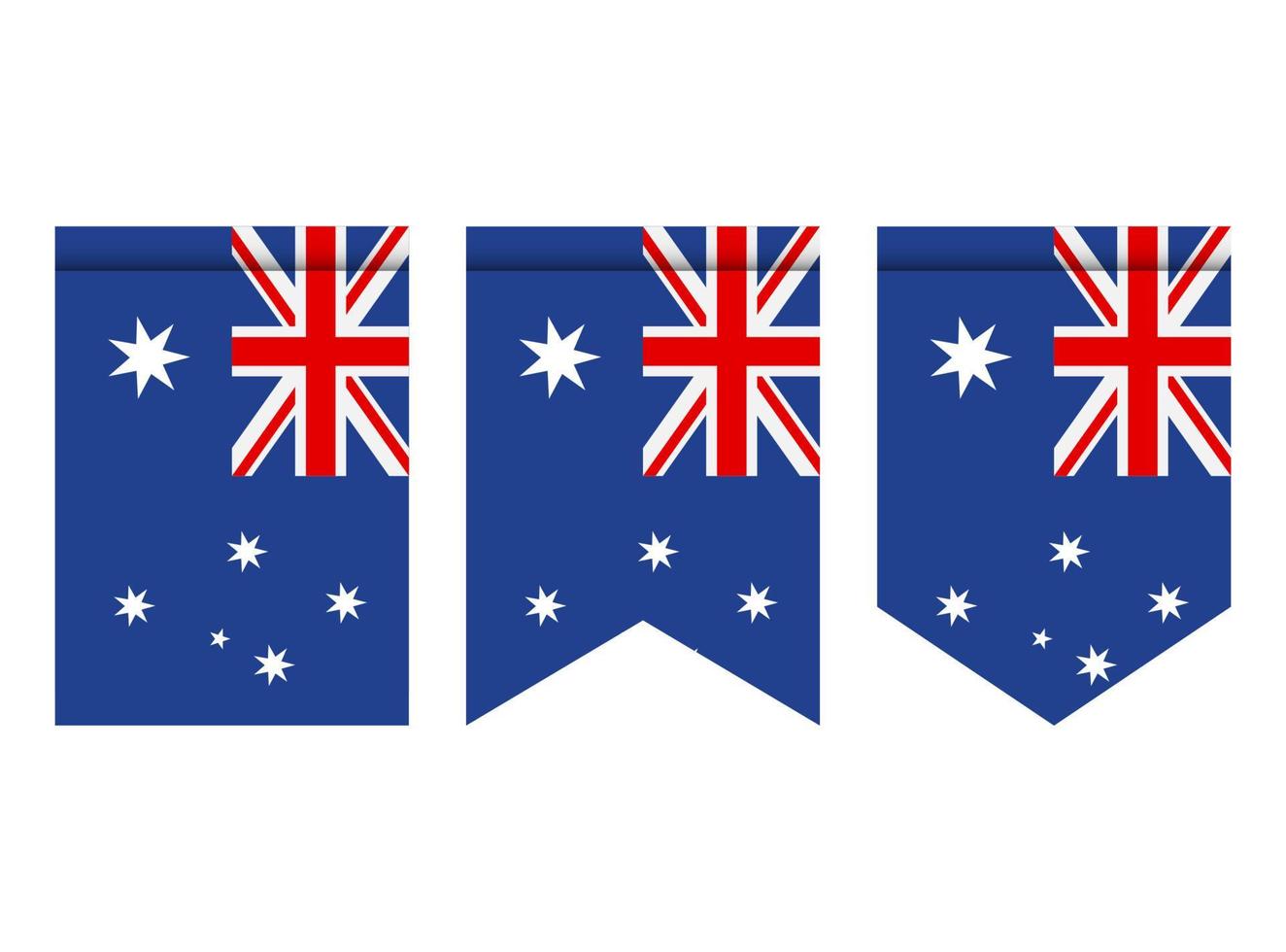 drapeau australien ou fanion isolé sur fond blanc. icône de drapeau de fanion. vecteur