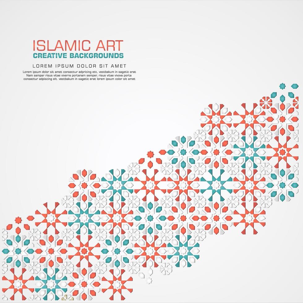 modèle de fond de carte de voeux design islamique élégant et futuriste vecteur