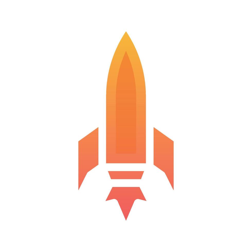 Élément d'icône de modèle de conception de gradient de logo de fusée vecteur