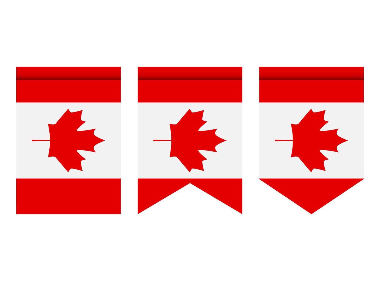 drapeau du canada ou fanion isolé sur fond blanc. icône de drapeau de fanion. vecteur