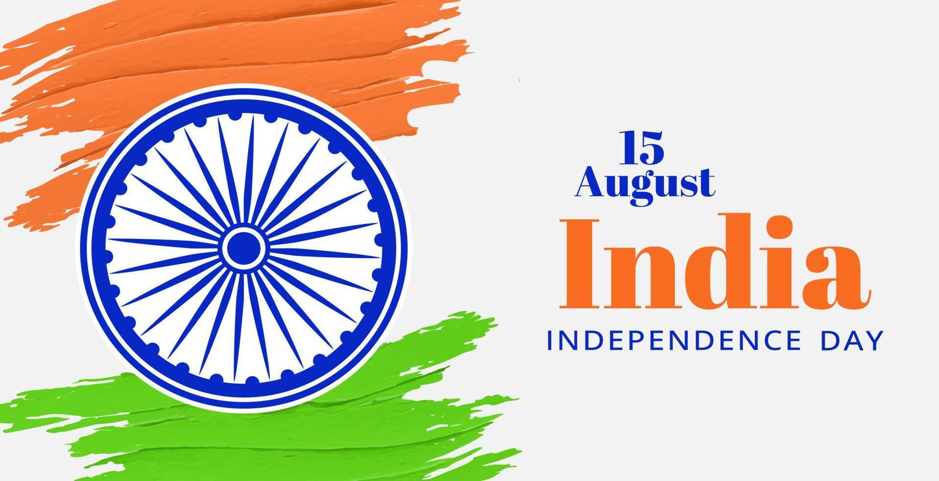 joyeux jour de l'indépendance du fond de l'inde. 15 août vecteur