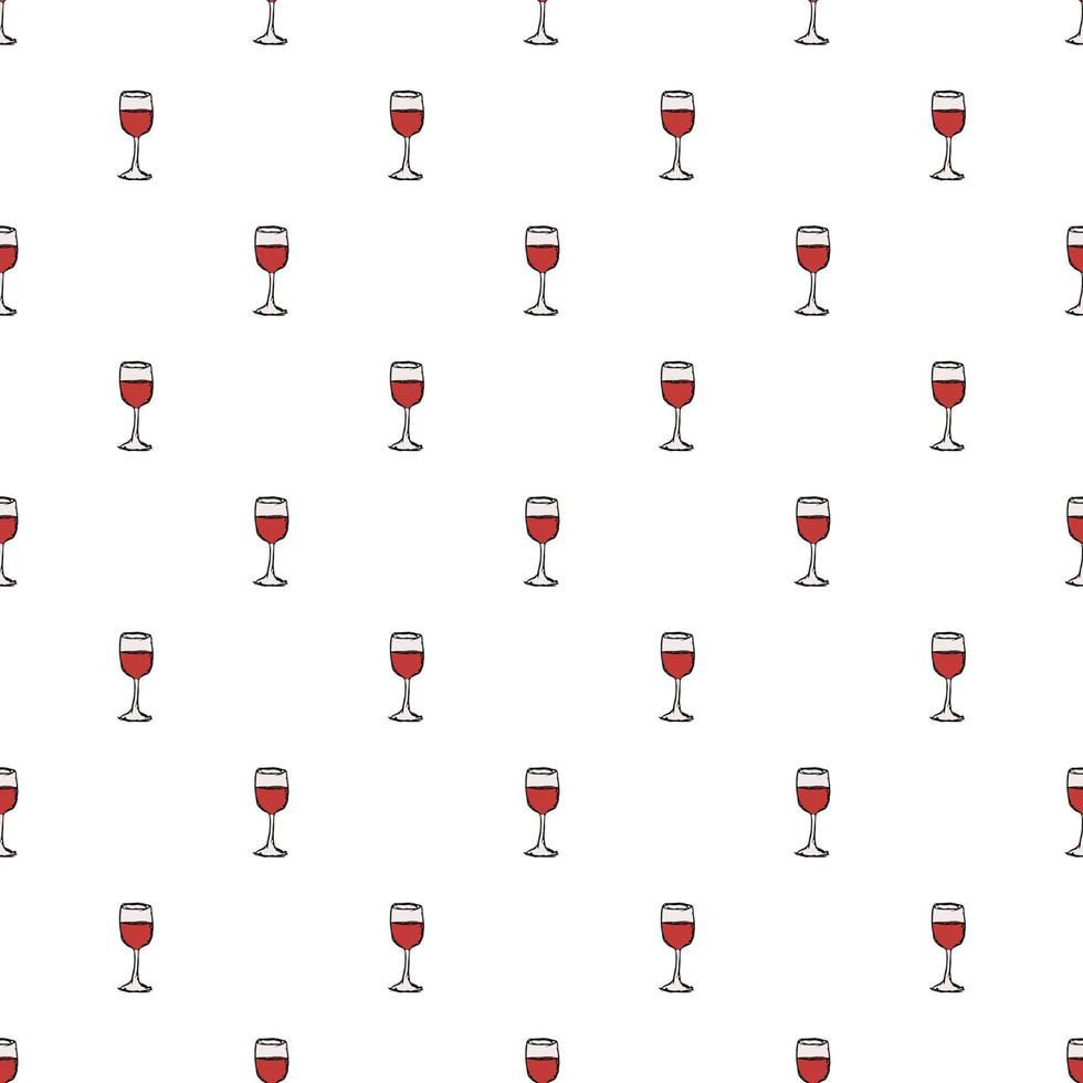 modèle de vin sans soudure. illustration vectorielle doodle avec icône de vin. modèle avec du vin vecteur