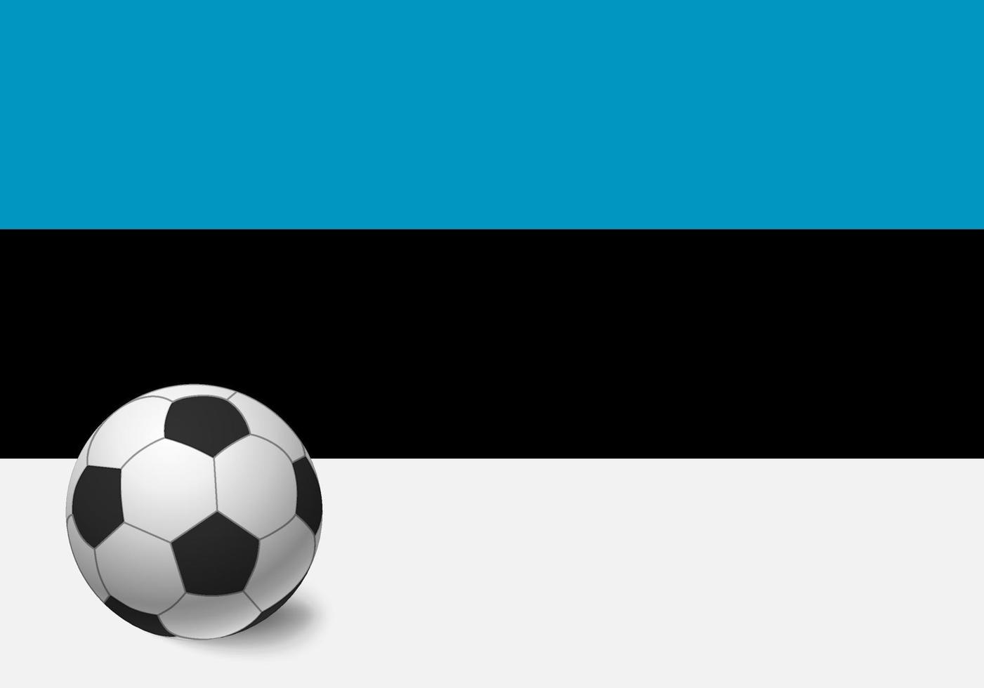 drapeau estonien et ballon de football vecteur