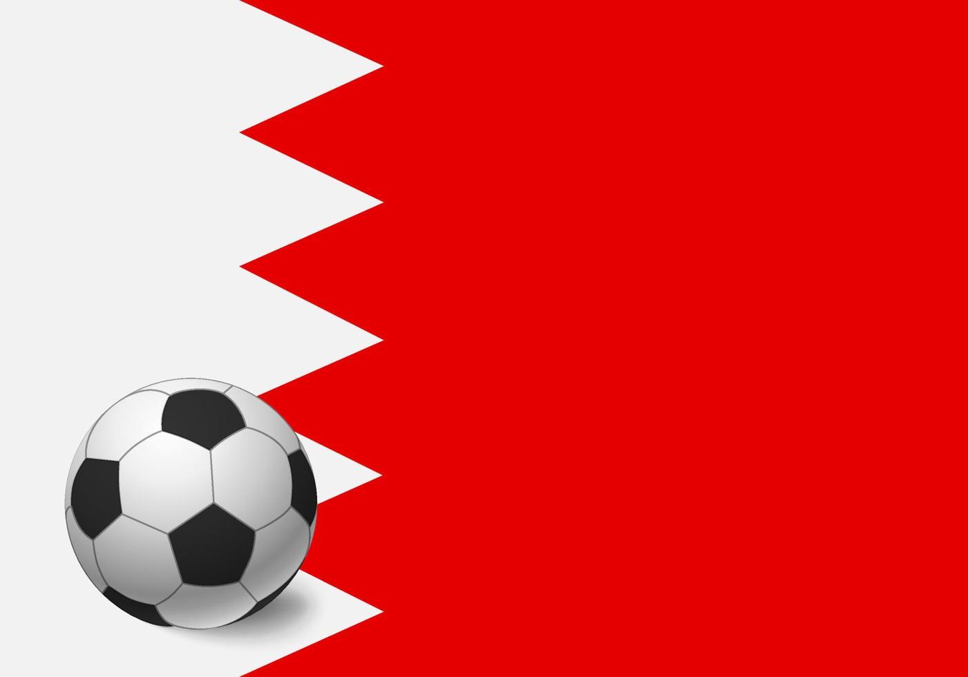 drapeau de bahreïn et ballon de football vecteur