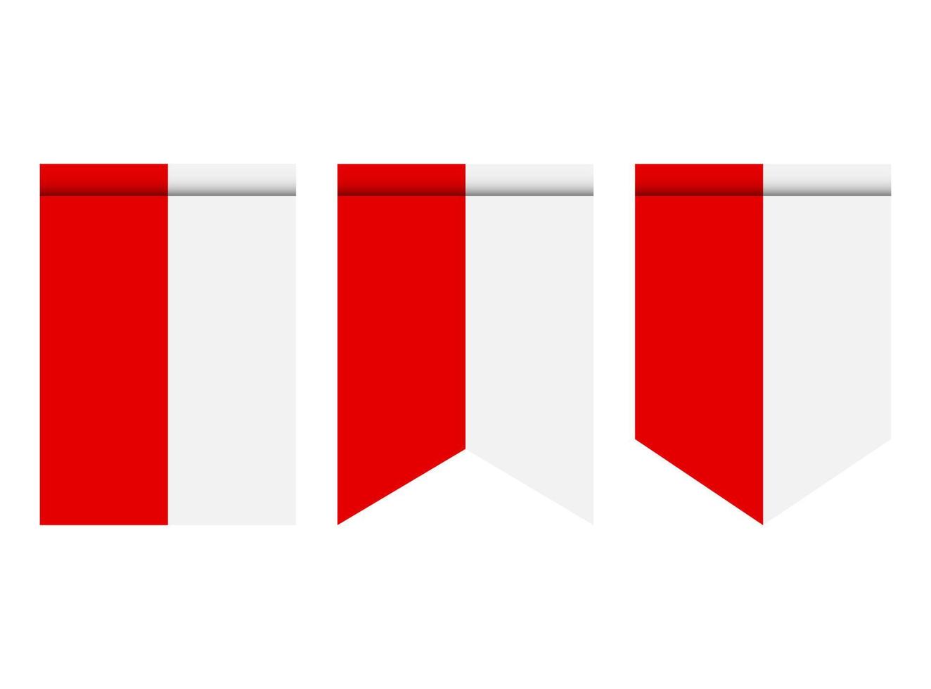 drapeau pologne ou fanion isolé sur fond blanc. icône de drapeau de fanion. vecteur