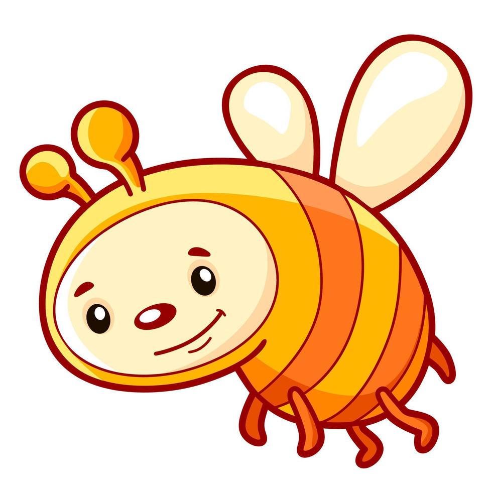 dessin animé mignon abeille vecteur