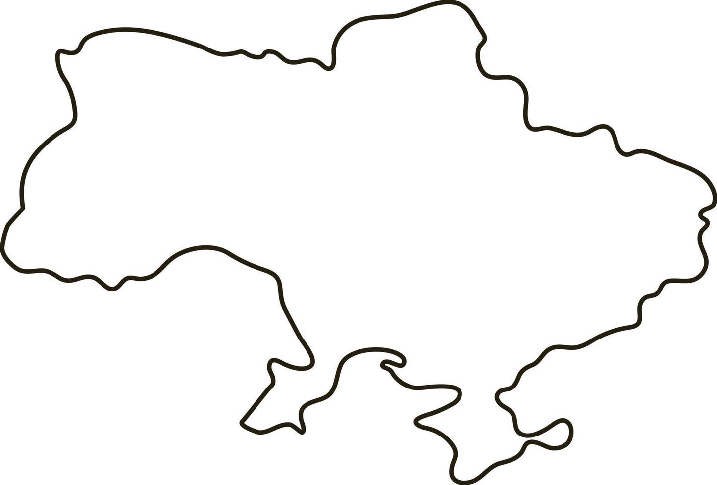 carte de l'ukraine. illustration vectorielle de contour simple carte vecteur