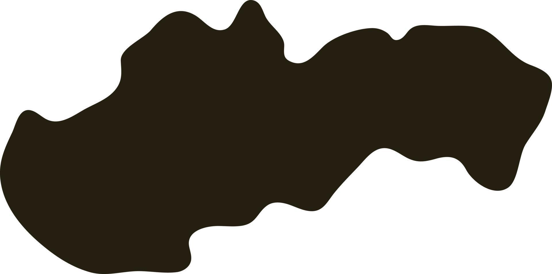 carte de la slovaquie. illustration vectorielle de solide silhouette simple carte vecteur