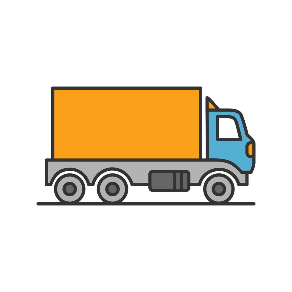 icône de couleur de camion de livraison. transport de marchandises. illustration vectorielle isolée vecteur