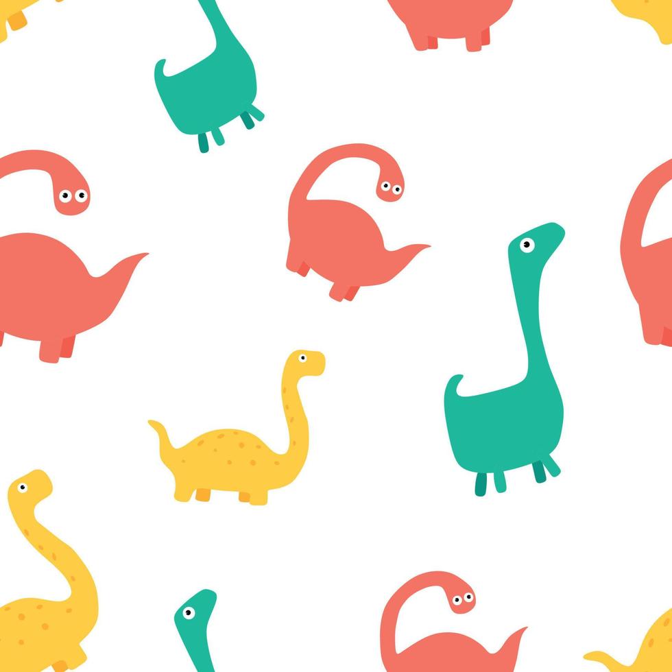 modèle mignon pour enfants de dessin animé de vecteur avec des dinosaures