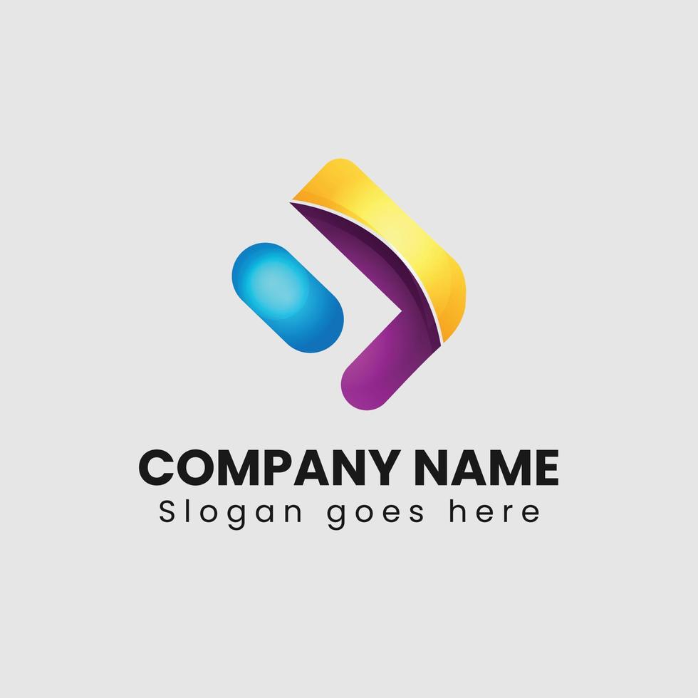 création de logo abstrait pour entreprise et entreprise vecteur