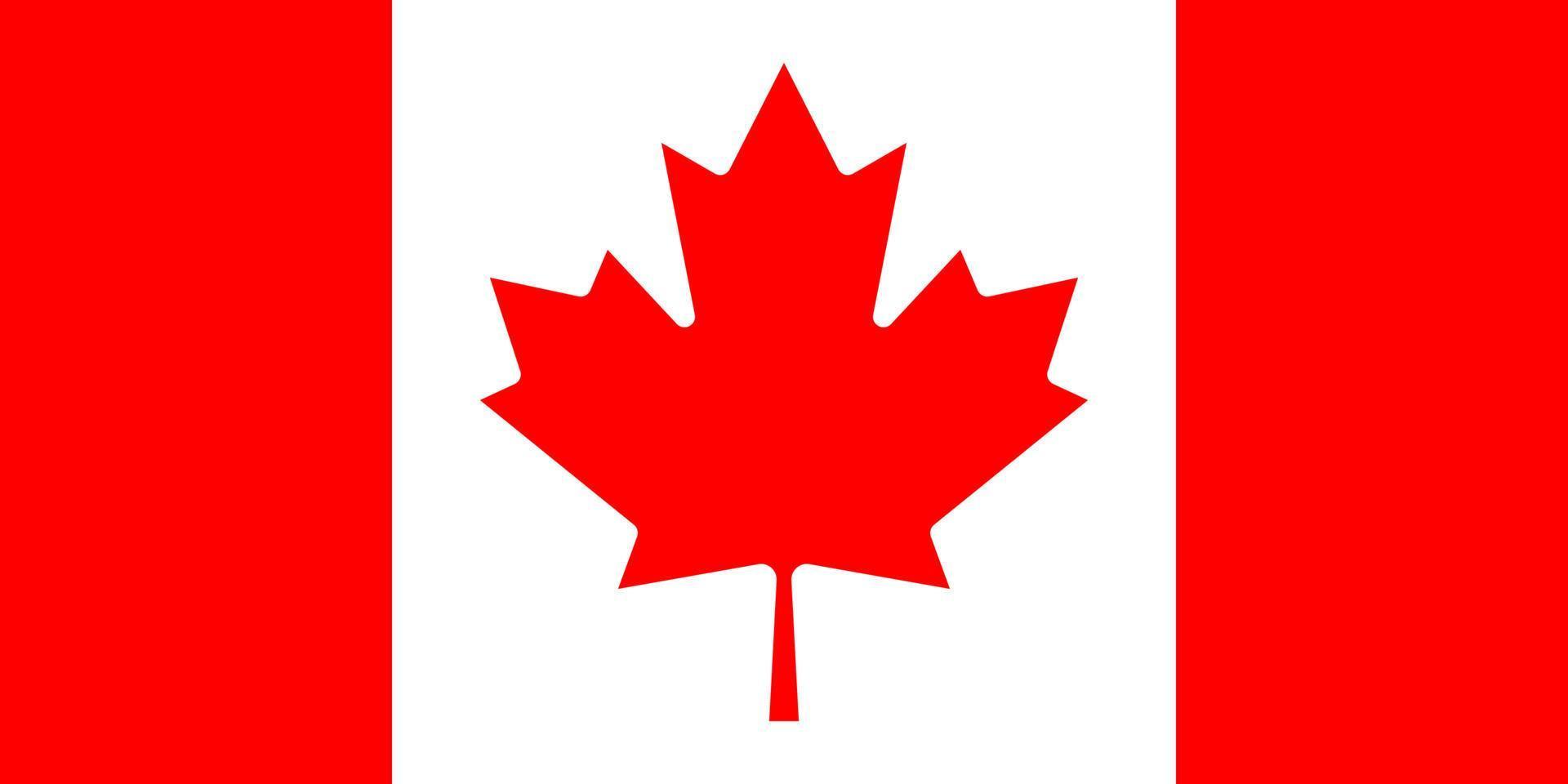 illustration plate du drapeau du canada vecteur