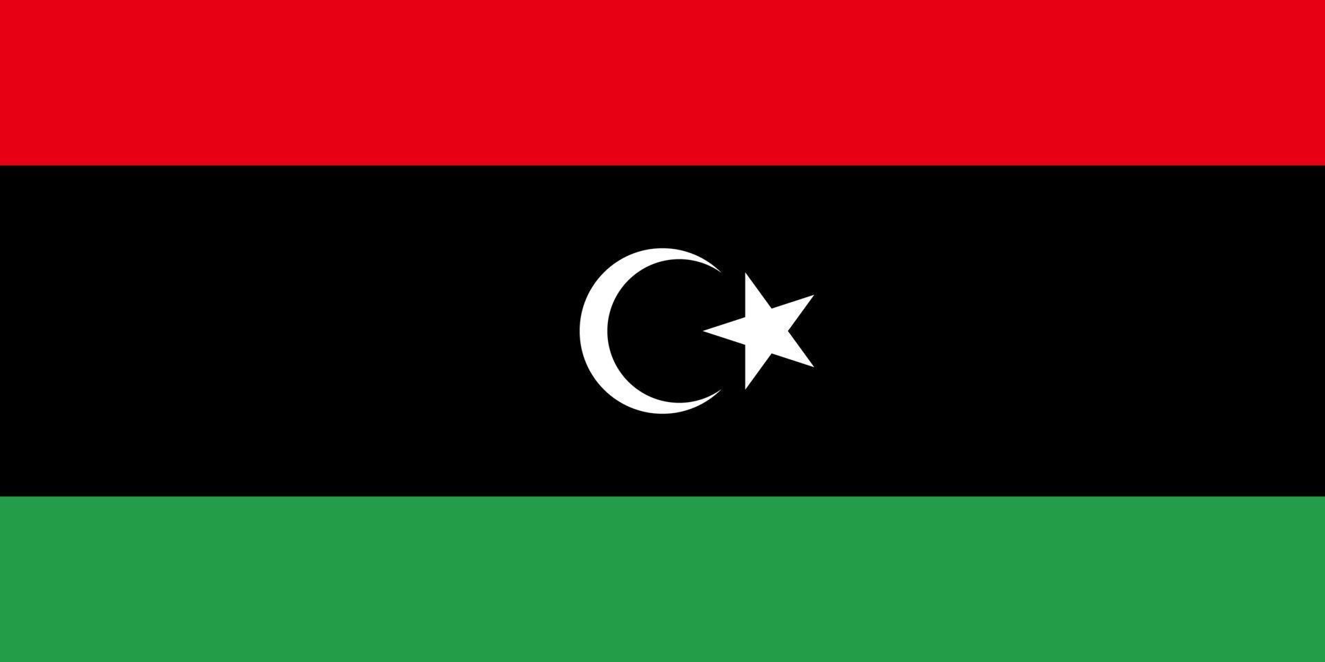 illustration plate du drapeau de la libye vecteur
