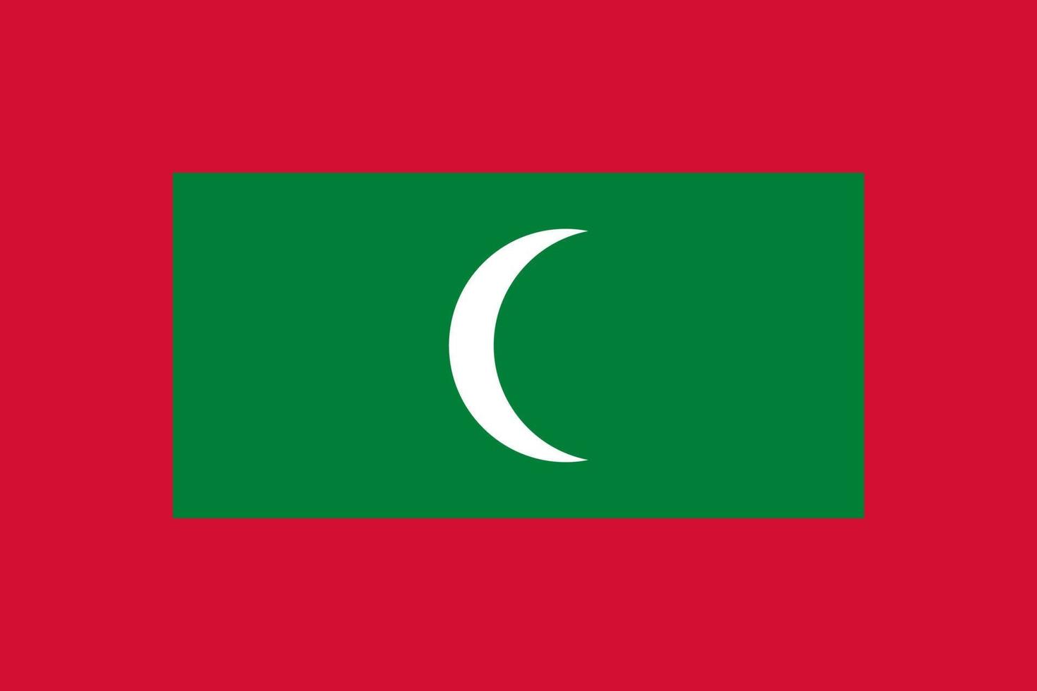 illustration plate du drapeau des maldives vecteur