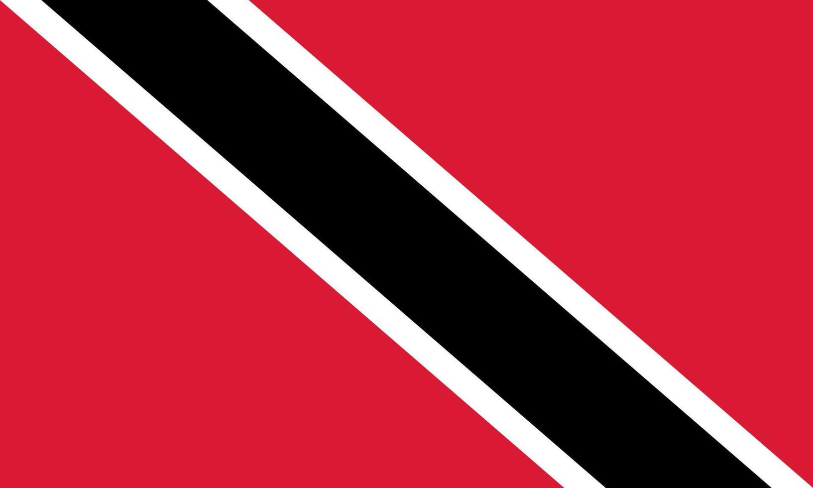 illustration plate du drapeau de trinité-et-tobago vecteur