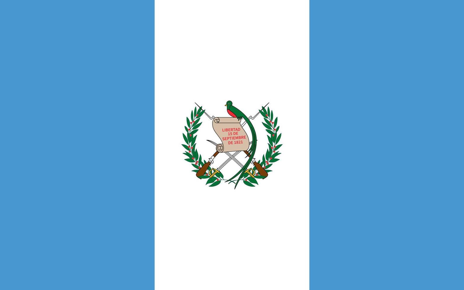 illustration plate du drapeau du guatemala vecteur