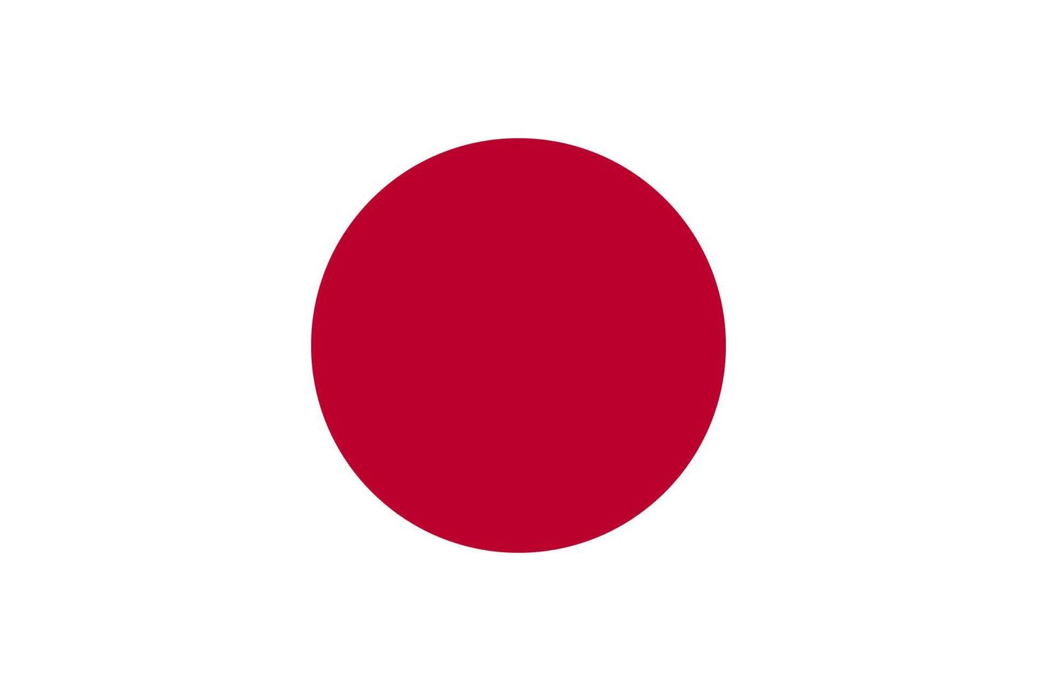 illustration plate du drapeau du japon vecteur