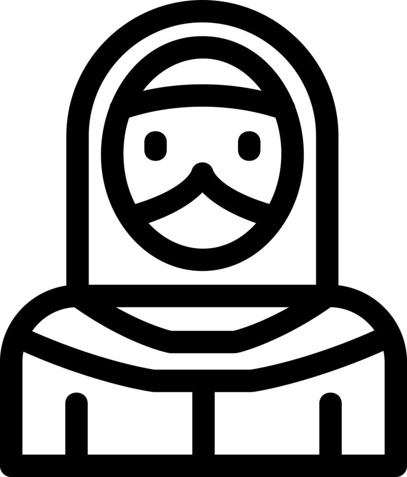 icône de la ligne bédouine féminine vecteur