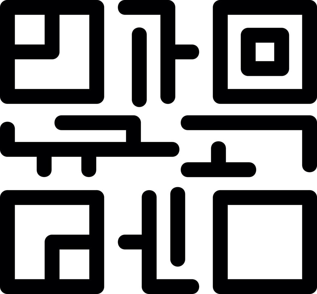 icône de ligne de code qr vecteur